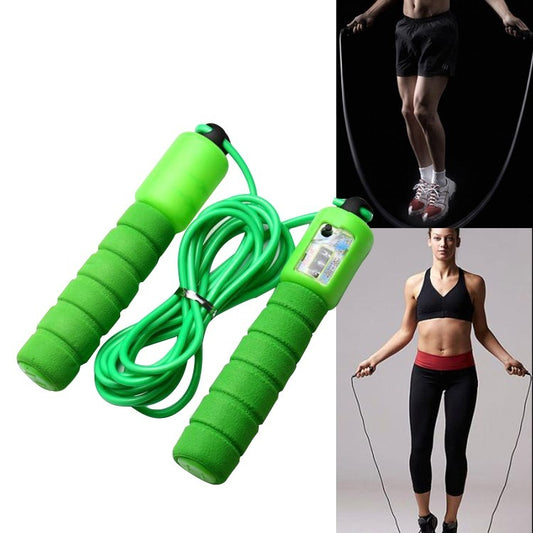 “Adjustable Skipping Rope with Counter – Foam Handle, Fitness & Cardio Training”