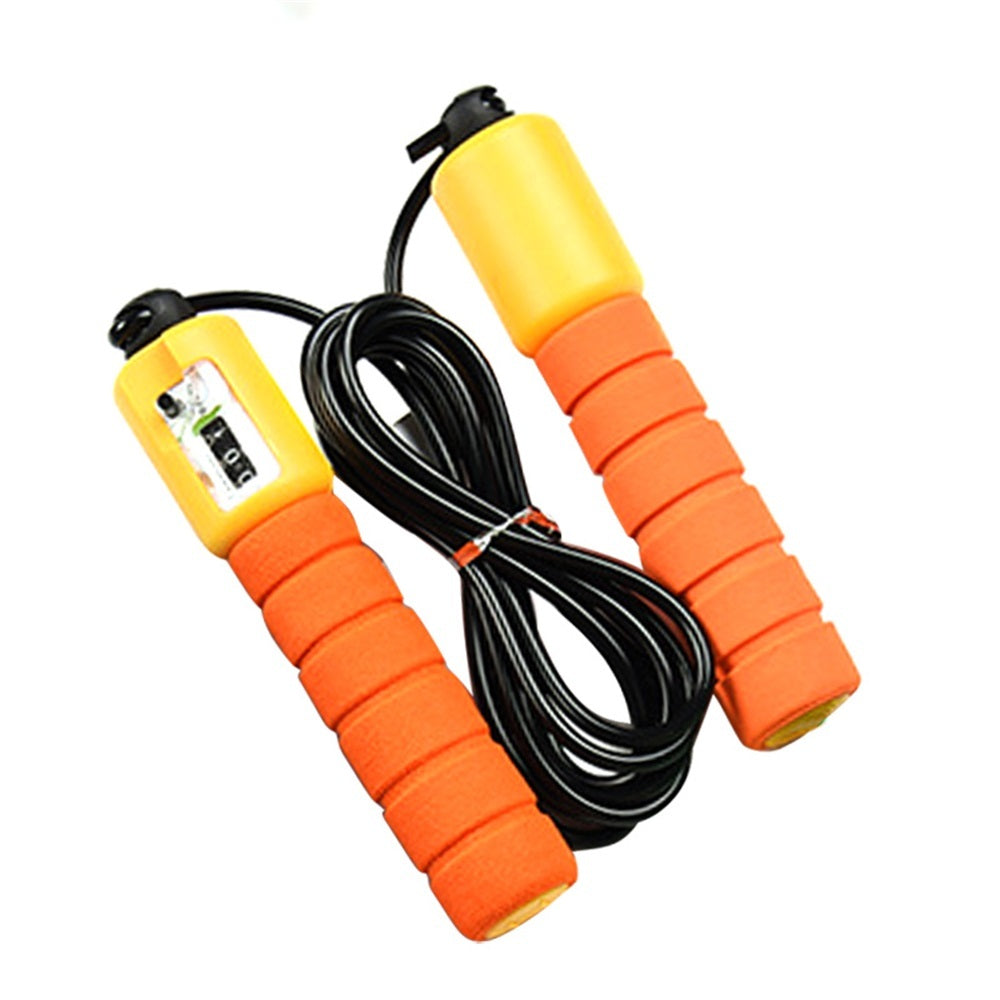 “Adjustable Skipping Rope with Counter – Foam Handle, Fitness & Cardio Training”