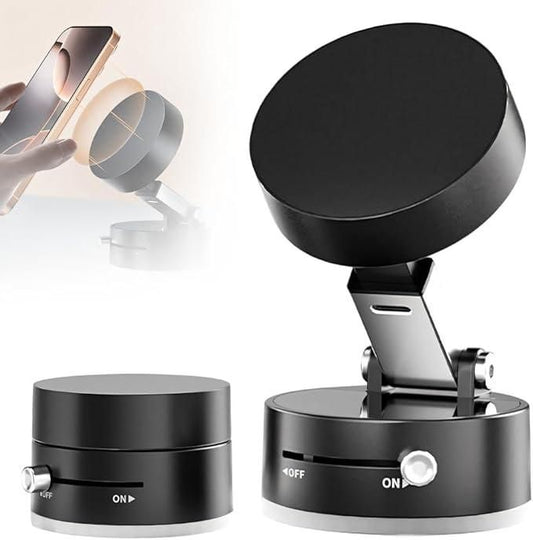 “360° Magnetic Car Phone Holder | Strong Vacuum Suction Grip Stand”