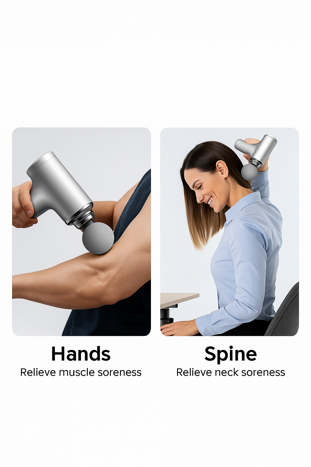 Deep Tissue Massage Gun – 4 Professional Heads | Muscle Recovery & Pain Relief